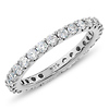 14K White Gold 1.00ctw Pav� Set Diamond Eternity Ring