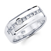14K 1.09ctw Princess and Round Cut Channel Set Ring