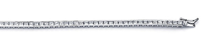 Slender Channel Set Diamond Tennis Bracelet