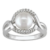 Sterling Silver 0.06 CTW 8mm Freshwater Pearl Fashion Ring