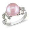 Sterling Silver 0.05 CTW 9.5mm Freshwater Pearl Fashion Ring