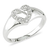 10K White Gold 0.07 ctw Diamond Heart Ring
