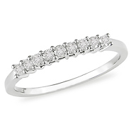 1/4 CT Diamond TW Anniversary Ring 10K White Gold