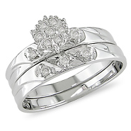 1/7 CT Diamond TW Engagement Ring 14k White Gold GHI I2;I3