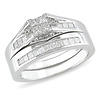 1/2 CT Diamond TW Bridal Set Ring 14k White Gold GHI I1