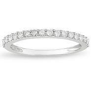 1/4 CT Diamond TW Stacked Ring 14K White Gold