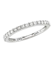 1/4 CT Diamond TW Stacked Ring 10K White Gold
