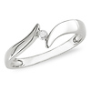 10K White Gold 0.05 ct Diamond Solitaire Ring