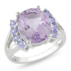 Sterling Silver 4.50 CT TGW Amethyst Tanzanite Fashion Ring