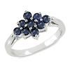 Sterling Silver 0.50 CT TGW Round Blue Sapphire Ring