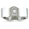 8mm Stainless steel Ring with 4mm CZ