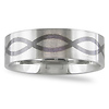 Wave Pattern Stainless Steel Ring