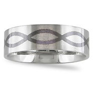 Black Enamel Stainless Steel Ring