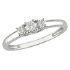 14KW 1/4ct TDW 3-Stone Round Diamond Crossover Ring, (I2-I3) IGL Certified