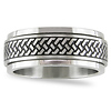 Black Enamel Stainless Steel Spinning Ring