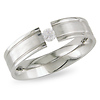 Stainless Steel 0.16 ct Solitaire CZ Ring