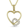 10k Yellow Gold .07 ctw Diamond Heart Pendant