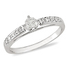 1/4 CT Diamond TW Engagement 10K White Gold Ring GHI I2;I3