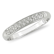 10K White Gold 0.10 ctw Diamond Fashion Ring