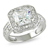 Sterling Silver CZ Engagement Ring