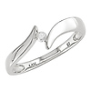 14K White Gold 0.05 ct Diamond Solitaire Ring