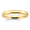 2mm Yellow Gold Milgrain Band