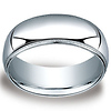 8mm White Gold Comfort Fit Milgrain Wedding Band