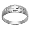 Men's White Gold CZ Wedding Band