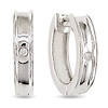 0.02 CT Diamond TW Cuff Earrings Silver GHI I3