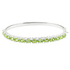 7 1/2 CT TGW Peridot Bangle Silver