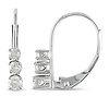 14k White Gold LeverBack Earrings I3 GHI Round Diamond 1/4ct TDW