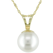 14k Yellow Gold Cultured Pearl Pendant