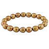 7' FW 8-8.5mm Brown-Dyed Rice Pearl Elastic Bracelet, (grade AA)