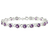 Sterling Silver 12.25 CT TGW Amethyst Bracelet