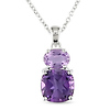 Sterling Silver 4.5 CT TGW Pink Amethyst & Amethyst Fashion Pendant