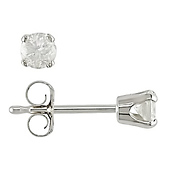 10K White Gold 1/4ct TDW Round Diamond Stud Earrings