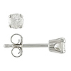 10K White Gold 1/4ct TDW Round Diamond Stud Earrings