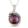 Sterling Silver .04 ctw Diamond Freshwater Pearl Fashion Pendant