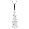 14k White Gold .03 ctw Black Diamond & 3 CT TGW White Topaz Fashion Pendant
