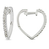 1/4 CT HIJ Diamond TW Cuff Earrings Silver I3;I4