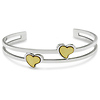 Gold Plated Hearts Stainless Steel Bangle