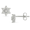 1/4 CT Diamond TW Flower Earrings 10k White Gold GHI I3
