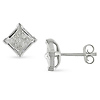10KW 1/4ct TDW Princess Cut Diamond Earrings, I2-I3