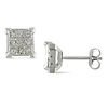 1/2 CT JKL Diamond TW Ear Pin Earrings 10k White Gold I3