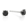 1/2 CT Black Diamond TW Stud Earrings 14k Gold White 14k Gold White I2;I3