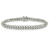 1 CT HIJ Diamond TW Bracelet Silver I3;I4 Length (inches): 7.5