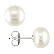7.5-8mm Freshwater Pearl Stud Earrings & Silver Hypo-Allergenic Backs