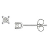 1/6ct Princess Cut Diamond Stud Earrings with Butterfly Backs