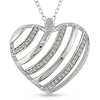 Sterling Silver .25 ctw Diamond Heart Pendant