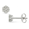Silver Ear Pin Earrings I3 GHI Round Diamond 1/2ct TDW Silver  Butterfly